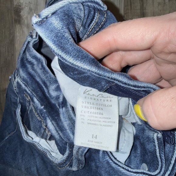 KanCan Signature Girls Youth Mid Rise Ankle Skinny Jeans Size 14 Distressed - Picture 5 of 6
